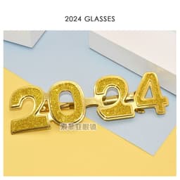image-2024 Digital Glasses Cross-border New Year's Eve Party Decoration Christmas Glasses Digital Funny Sunglasses