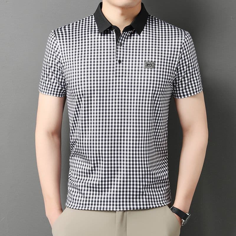 image-Men's Polo Shirt - Black Breathable Short Sleeve M-3XL