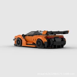 image-MOC Building Blocks - Compatible with Lego - McLaren 720SGT3 Sports Car Model - 8-Grid Car