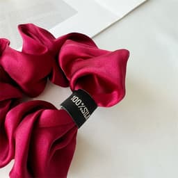 image-Silk Satin Hair Ring - Navy Blue Korean Style