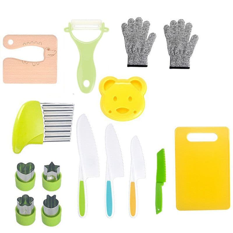 image-Children's Plastic Knife Set 19pc - Serrated Blade