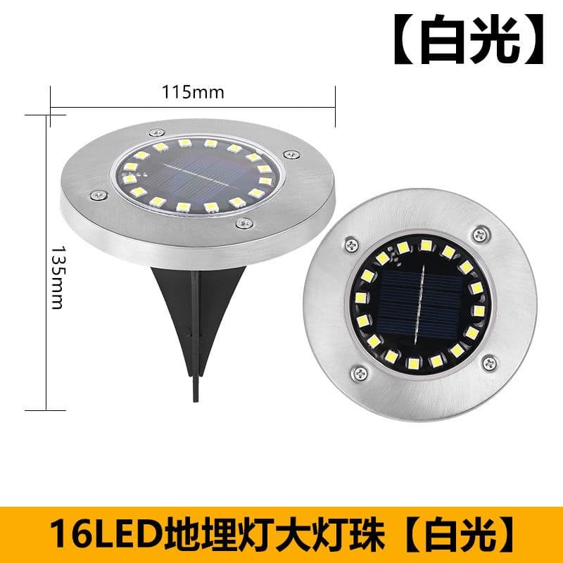 image-Solar LED Outdoor Ground Lamp IP65 Waterproof 20LED Garden Decor