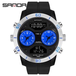 image-Sanda Sports Watch Men 54mm Waterproof Black