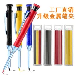 image-Professional 2.8MM Metal Woodworking Pencil - Quick-Drying 6-Color Refills