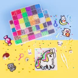 image-Educational toy fusion bean set 5mm children diy jigsaw puzzle puzzle bean 2.6mm parent-child handmade toy magic bean