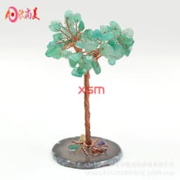 image-Cross-border natural crystal gravel fortune tree decoration lucky tree handicrafts home decoration living room gift decoration