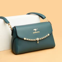 image-Women's Leather Shoulder Bag - Large Capacity