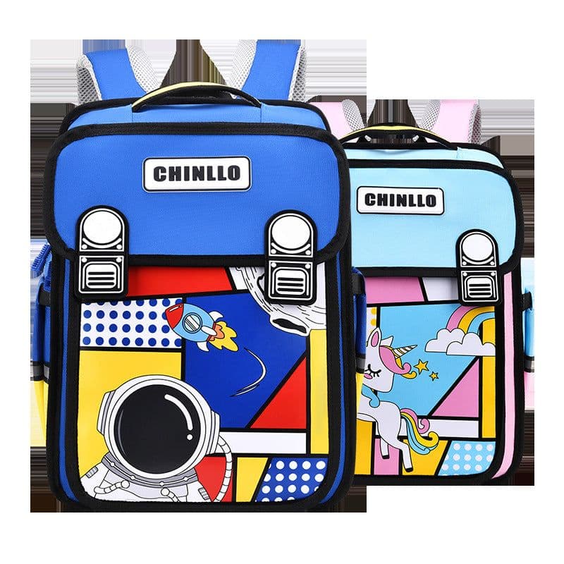 image-Chunlong Waterproof Comic Schoolbag for Grades 1-6 - 36-55L Backpack