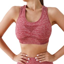 image-Dai Jiaoyi Pink Yoga Sports Bra - XL Shockproof Full Cup, Leggings Set