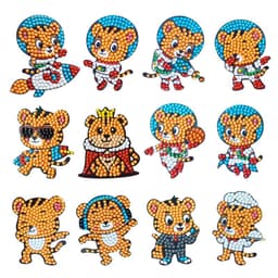 image-Douyin Rabbit Year Puzzle Sticker - DIY Crystal Diamond Fridge Decal - Cartoon Style