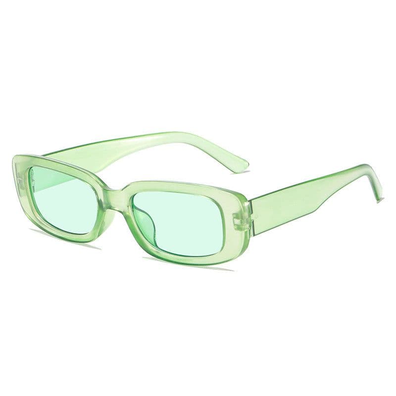 image-Small Square Frame Sunglasses - Retro UV Protection