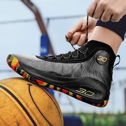 image-Men's High-Top Basketball Shoes - White Combat Boots Sneakers 36-45