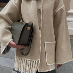 image-Women's Woolen Jacket 2023 Fall XXL Loose Polyester Embroidered