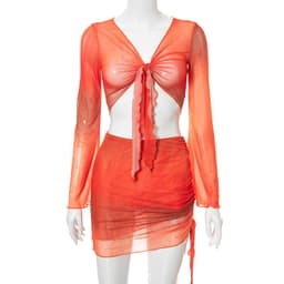 image-R21ST129 Tie-Dye Mesh Skirt - Women's Beach
