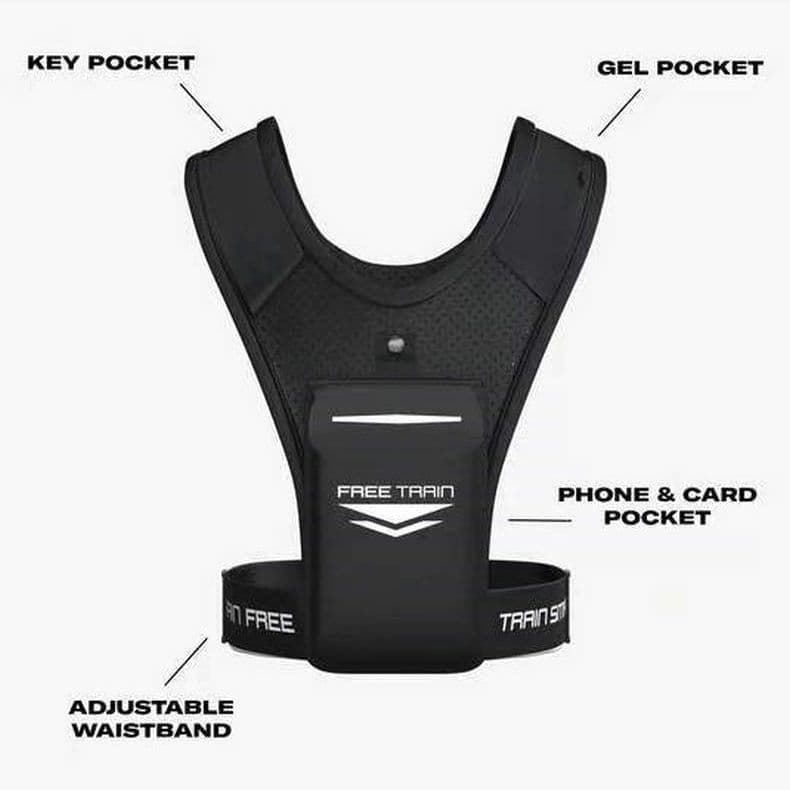 image-New outdoor running vest mobile phone bag spot waterproof adjustable sports vest marathon running equipment