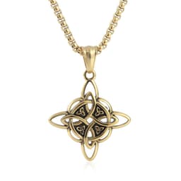 image-Vintage Gold Celtic Knot Pendant - Titanium Steel, Men's Trend