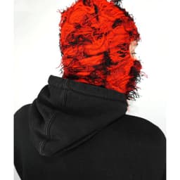 image-Camouflage Knitted Balaclava Hat - Polyester Coffee