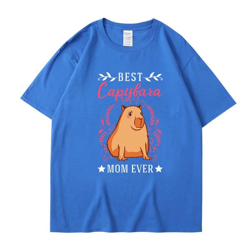 image-Cross-border independent station new summer cartoon cute Harajuku style printed cotton short-sleeved men's and women's T-shirt tops