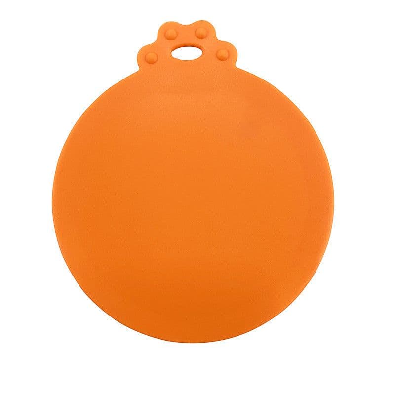image-Silicone Pet Food Can Lid - Orange