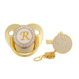 image-Factory direct children's 26-letter gold pacifier weaning artifact baby soothes the mouth