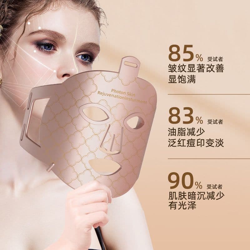 image-Phototherapy LED Skin Rejuvenation Mask - Pink 368 Light Device