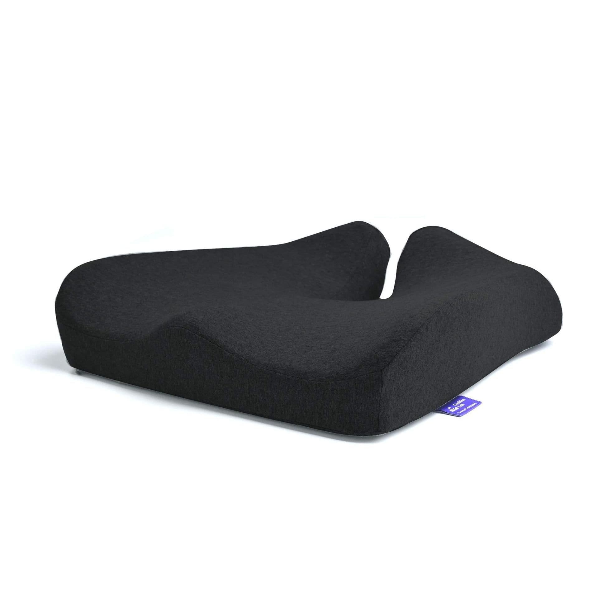 image-Memory Foam Seat Cushion Set - Grey Plush with Lumbar
