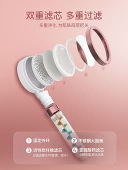 image-Wholesale Portable Shower Head - Skin Beauty Turbocharged VC Filter Chlorine Removal ABS Shower