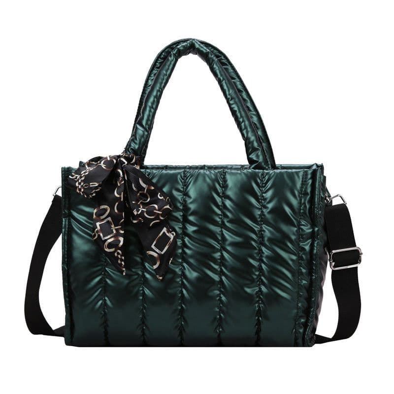 image-Cotton Tote Bag Women Camouflage Chain Shoulder Strap