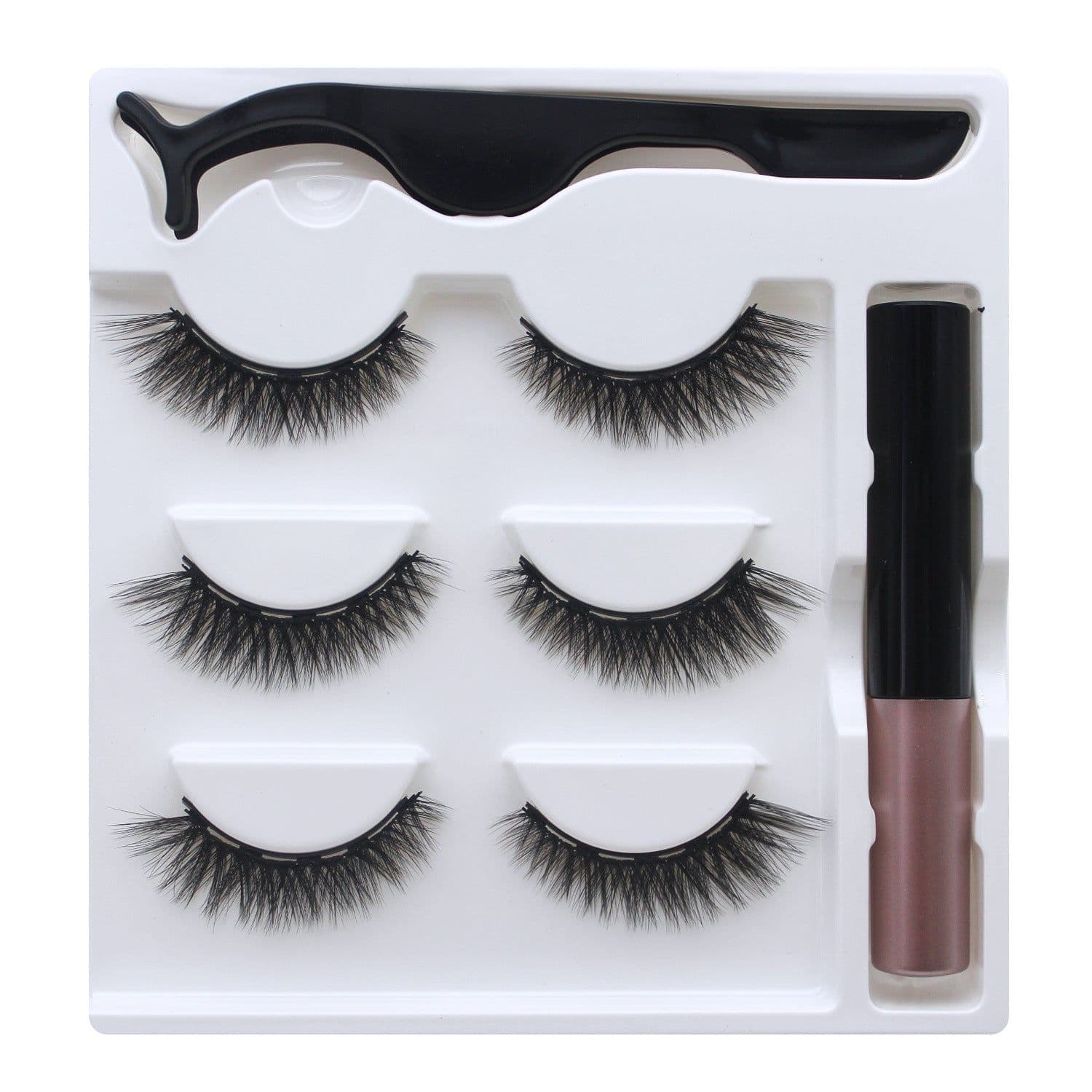 image-Magnetic False Eyelashes 5 Pairs 8-15mm Thick