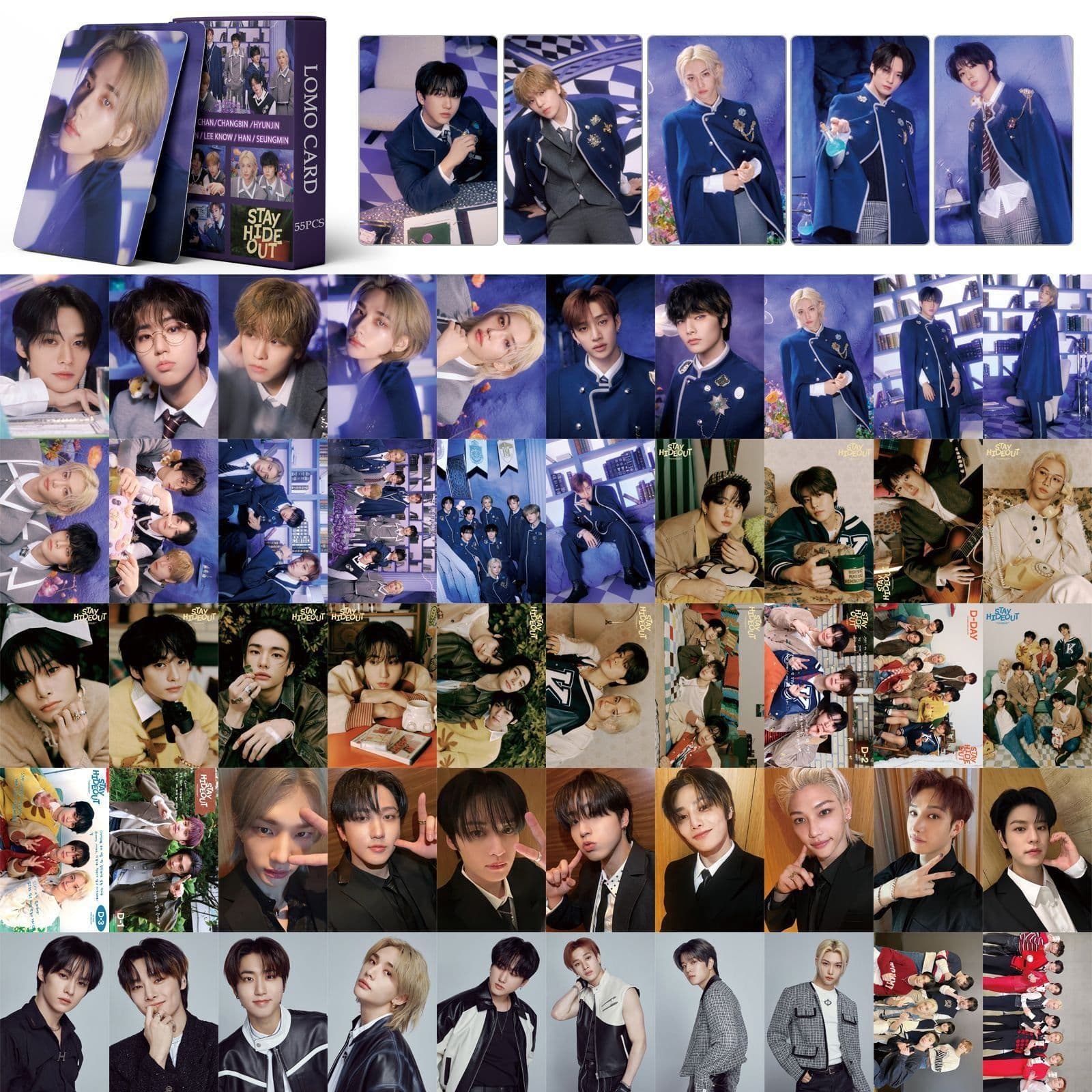 image-SK Stray Kids Album Cards - Bang Chan, Lee Know, Hyunjin