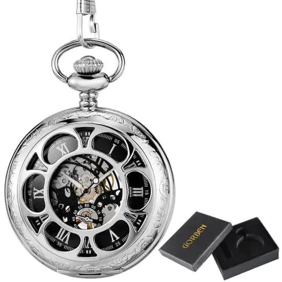 image-Pocket Watch Mechanical Gold Round 31mm