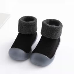 image-Toddler Warm Cotton Snow Shoes - Black, Size 26/27, Unisex