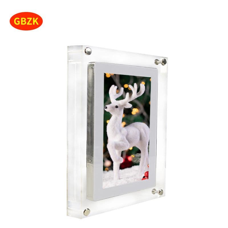 image-Amaboo 5" Digital Photo Frame - White Acrylic
