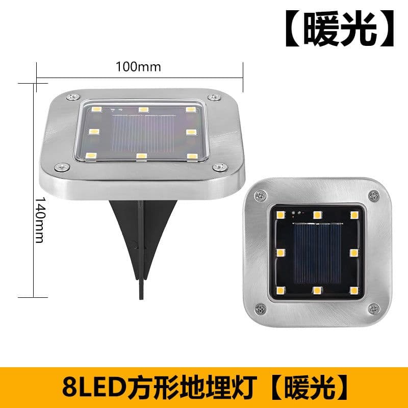 image-Solar LED Outdoor Ground Lamp IP65 Waterproof 20LED Garden Decor