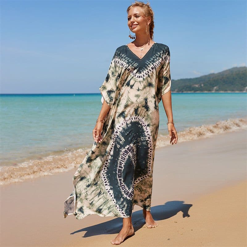 image-LH621 European and American beach blouse cotton skirt