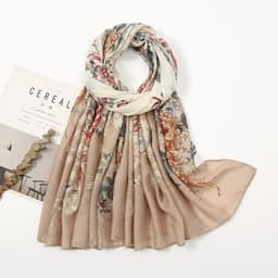 image-Japanese/Korean Butterfly Print Sun Protection Scarf, Beach Towel, 180x90cm