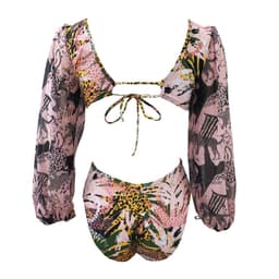 image-One-piece high-waist swimsuit women's 2023 new European and American sexy backless long-sleeved bikini cross-border export