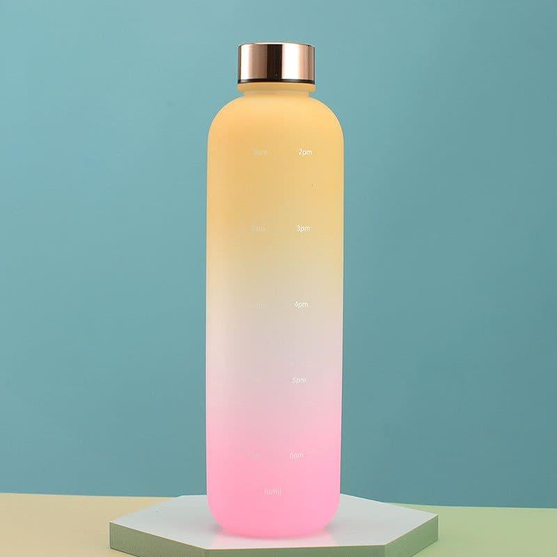 image-Harmony Large Sports Cup - 1000ml Matte Plastic, Yellow/Purple