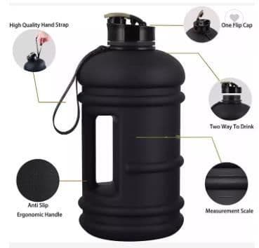 image-New 2.2L plastic sports kettle ton bucket portable large kettle with handle PETG cloth cover kettle