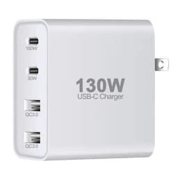 image-GaN 130W Multi-Port USB-C Charger - White