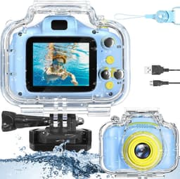 image-Kids' Waterproof Stand Mini Digital Camera, 30W HD Toy, TF16GB