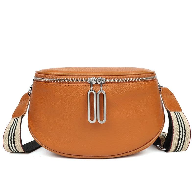 image-Fashion Saddle Bag Women - Light Brown Leather