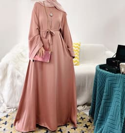 image-Loriya Maroon Dress XXL Long Sleeve Lace Up