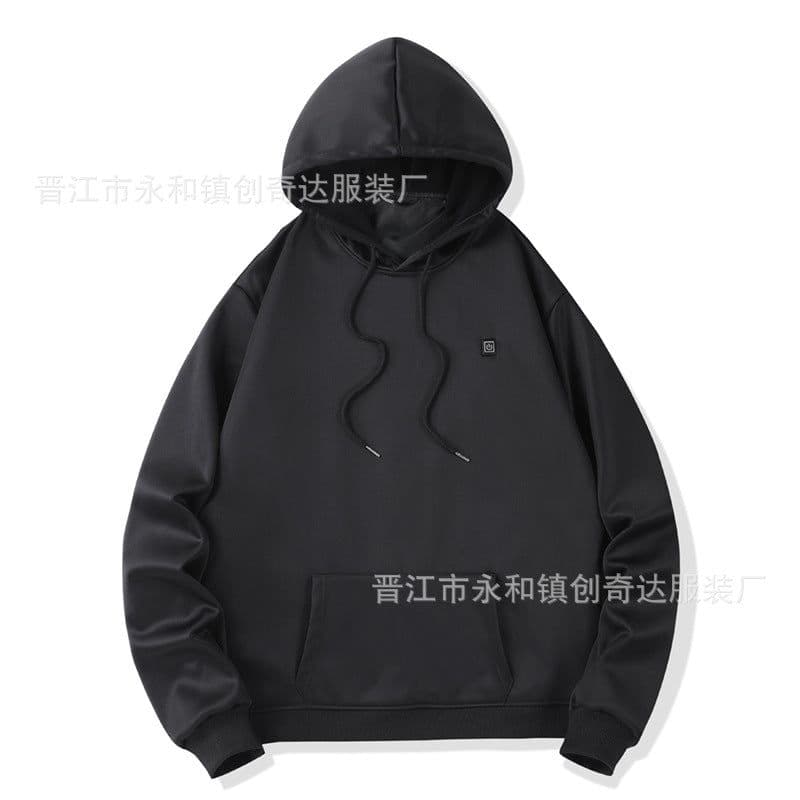 image-2023 Men's USB 5 Zone Heating Sweatshirt - Warm Outdoor Electric Hoodie