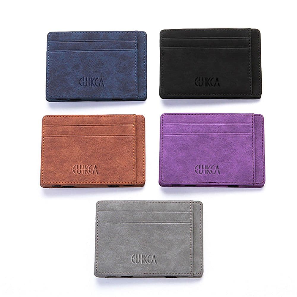 image-CUIKCA Flip Wallet PU Leather Brown Unisex