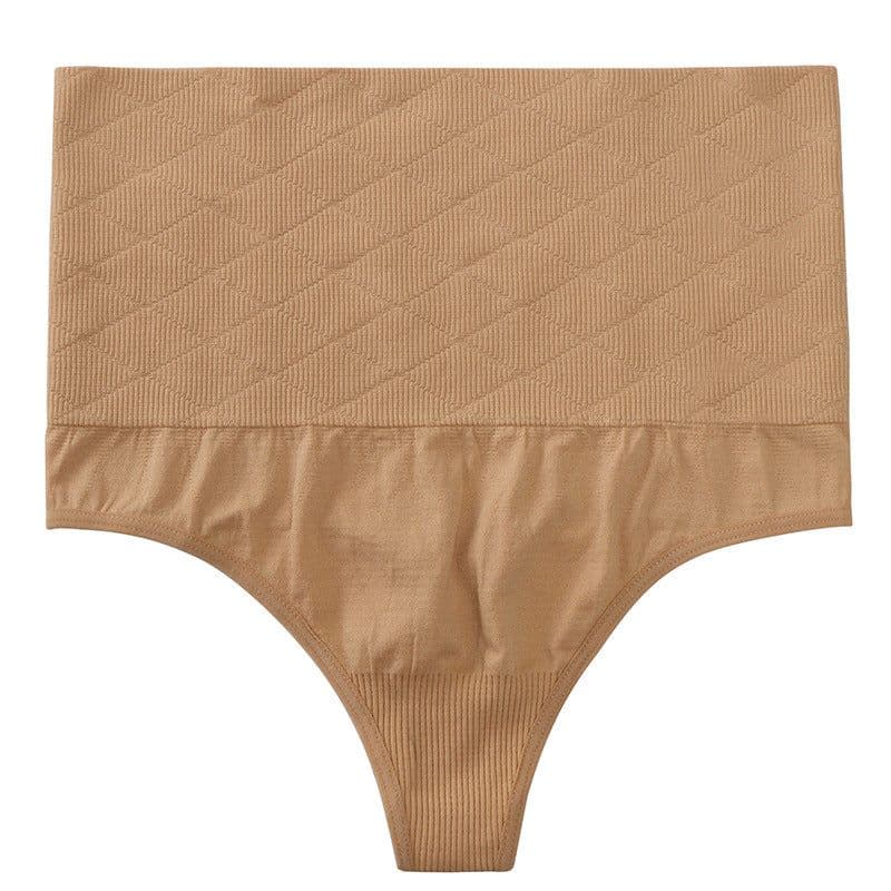 image-Nylon Seamless Thong Panties - Black 3XL