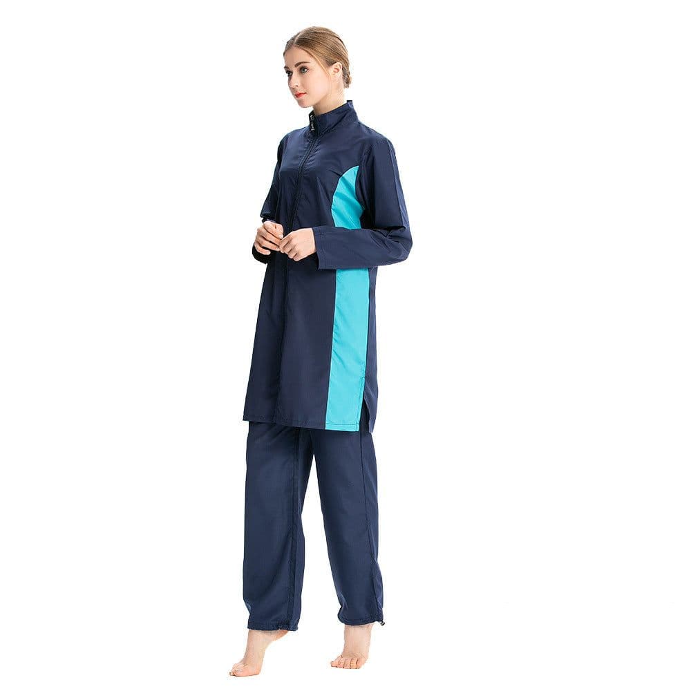 image-Muslim 3-Piece Modest Swimsuit - Polyester Sportswear
