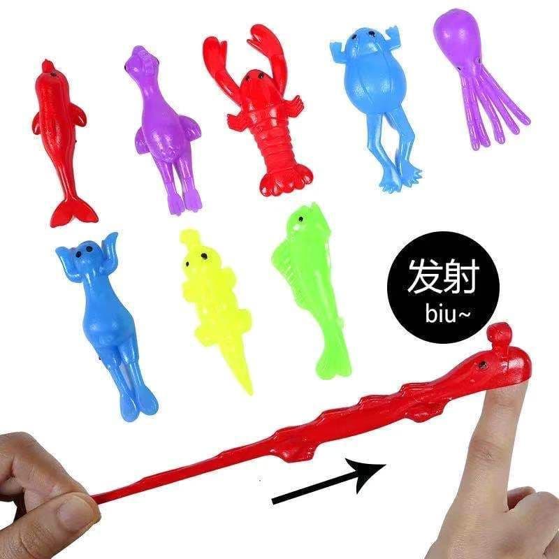 image-Zhijia TPR Catapult Dinosaur Toy - Kids Launch Slingshot