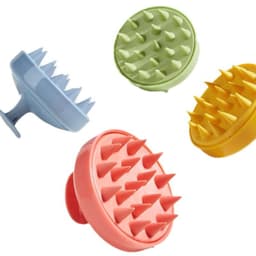 image-Silicone Scalp Massage Brush - Pink Wet & Dry