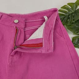 image-Purple Straight-Leg High-Waisted Pants
